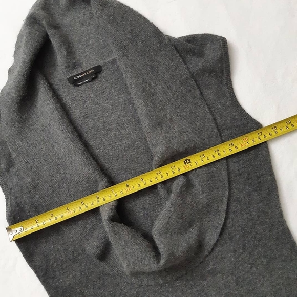 BCBGMaxAzria Angora Wool Grey Deep V-Neck Vest - Picture 8 of 9